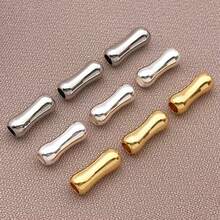 20颗18K镀金黄铜隔珠，竹节珠，金属管珠，小骨质散珠，适用于珠宝制作、手链、项链等DIY工艺品 - 彩色 - 查看 3