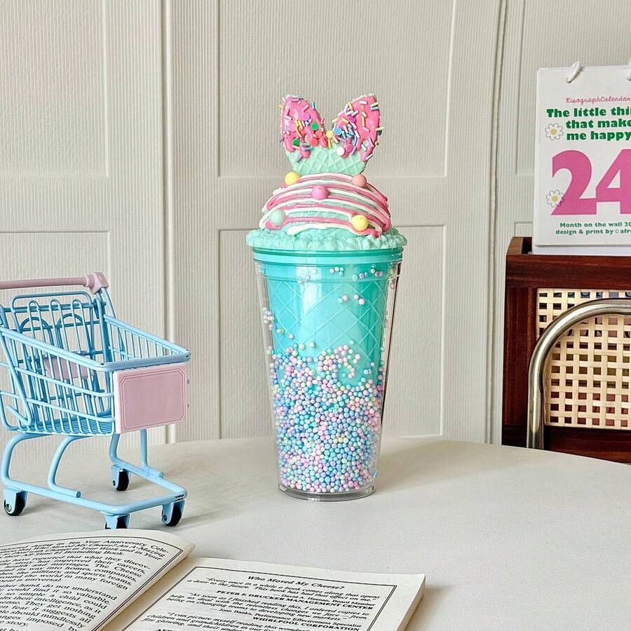 Cups - Rabbit Straw Cup 572 - Blue - View 1