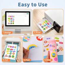 20pcs A4 Printable Vinyl Sticker Paper, Matte Waterproof Self-Adhesive Labels, White Vinyl Sheets Suitable For Cutting Machines, Inkjet Printers, DIY Crafts, Water Bottles, And Small Business Labeling (8.3x11.7 Inches) - 10ps - View 7