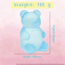 2026 New Cute Candy Colored Teddy Bear Soft Rubber Toy - Slow Rebound TPR Handheld Fun Game, Sensory Game, Fun Design, Halloween,  Party Gifts - Hồng - Xem 3