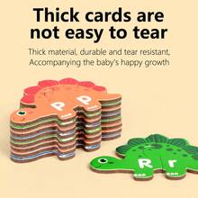 Children's Letter Matching Puzzle Game Toy, Dinosaur Shaped Letter Recognition Word Matching Family Early Education Interactive Game Toy, Metal Tin Pocket Letter Matching Puzzle, Suitable For Boys And Girls Travel Game Toys, Letter And Word Enlightenment Game Toy - Multicolor - View 5