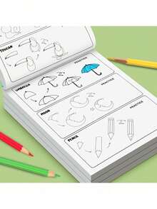 This Creative Drawing Workbook Contains Over 200 Steps, Serving As An Art Learning Resource And Educational Art Activity Manual. It Fosters Creativity And Fine Motor Skills, Suitable For Various Art Learning Scenarios. It Can Be Used For Creative Doodling, As Supplementary Material For After-School Art Practice, Or As A Basic Introductory Textbook For Art Studios. It Supports The Growth Of Art Enthusiasts While Cultivating Their Creativity And Fine Motor Skills. - 藍色 - 查看 4