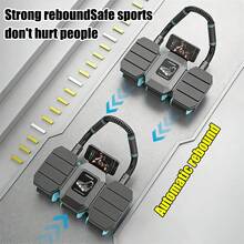 Automatic Rebound Wheel, Abdominal Workout Tool, Core Training Roller, High Abdominal Roller Ab Roller Wheel With 8 Elbow Support, 6-Wheels Exercise Rebound Machine Core Workout Ab Wheel For Home - Black - View 8