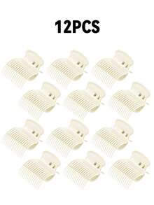 12个装卷发夹，卷发棒夹子替换装，适合女士和女孩进行分区造型。颜色可选：黑色、圣诞节、冬季、粉色、毕业季、生日、节日、夏季、秋季、Y2K 等多种时尚款式。 - 彩色 - 查看 10