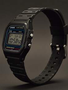 Casio YOUTH系列男士腕表 - 数字表盘石英机芯黑色表盘设计 W-59-1V - 黑色 - 查看 10