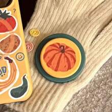 Pumpkin Magnetic Phone Holder, Multifunctional Folding Air Cushion Stand, Phone Case Accessory - Multicolor - View 5