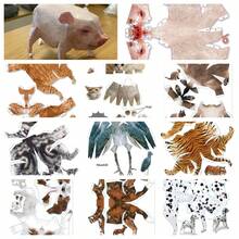 2026 New 20 Animal 3D Origami Model Kit - Student Creative Printable Handmade Paper Art (Cat/Dog/Pig Etc.), Desktop Pet Modeling Set, Cute Handmade Gift - Holiday Gift, Creative Surprise, Perfect Gift - Multicolor - View 10