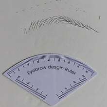 1件可重复使用的眉形设计尺工具配件 - 白色 - 查看 9