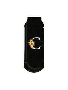 Espejo de maquillaje plegable 2 en 1 negro - Impreso con patrón de girasol y baya; Iniciales A-Z, esencial de belleza y viaje moderno, espejo de maquillaje con peine plegable, ideal para viajes y uso al aire libre, peine de doble propósito con cojín de aire y peine de masaje del cuero cabelludo. Para peluquería, salón de belleza, productos para el cabello, cuidado del cabello, accesorios para el cabello, kit de herramientas para el cabello, kit de herramientas para el cabello para peluquería, salón de belleza, hogar, viaje esencial - Multicolor - Ver 13