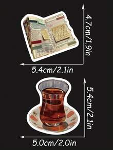 50pcs Art Museum Artist Theme Stickers, Black & White Artistic Stickers For Notebook, Laptop, Phone, Guitar, Skateboard, Creative Graffiti - A - View 6