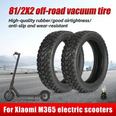 50/75-6.1 (81/2x2) 1/2 Piezas Neumáticos de goma todoterreno de 8.5 pulgadas para Xiaomi M365 1s PRO PRO 2 MI 3 Gotrax GXL V2 S2 HX-X7 X8 Reemplazo de neumáticos todoterreno duraderos para scooter eléctrico