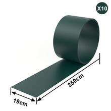 10 Rigid PVC Privacy Screen Strips, Windproof, Double Wire Fence For Garden Or Balcony. - Green - View 2