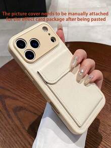 1pc Wallet Style PU Leather Stand Case With Card Slots Compatible With IPhone 17 Pro Max, 17 Air, 14, 15, 16 Plus, 17, 11, 12, 13 Pro Max, Business Photo Holder Card Sleeve - Antique White - View 4