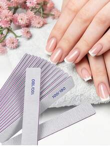 100/180目灰色指甲锉板。符合人体工学的硬度，可精准修整人造指甲和天然指甲边缘。双面防滑打磨面。可重复使用且可消毒，专业美甲沙龙品质。 - 多色 - 查看 2