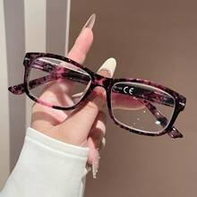 1PCS Bohemian Rectangular Women's Reading Glasses Magnifier Daily Office Computer Men's Reading Glasses - 藍圖 - 查看 3