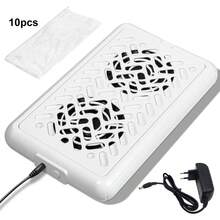 LIMEGIRL 10-Filter Dual Fan Professional Nail Dust Collector, Strong Suction To Absorb Dust, Suitable For Nail Salons And Home Use Dust Protection - White - View 11