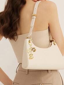 Golden Shell Starfish Bubble Initial A-Z Keychain, Exquisite Bag Pendant, Packaging Accessories, Mobile Phone Pendant, Car Pendant, Unique Mobile Phone Accessories, Simple Design, Suitable For Women's Wallets And Mobile Phone Accessories, Gifts For Friends, Family, Girlfriends, Outdoor Accessories - Multicolor - View 6