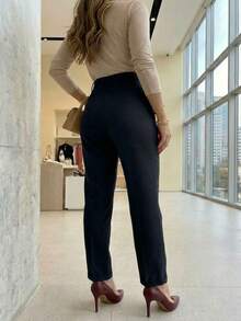 Women Pants - 黑色 - 查看 2