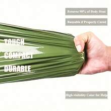 Portable Emergency Survival Sleeping Bag Thermal Insulation Equipment Lightweight First-Aid Blanket Foldable - Multicolor - View 3