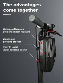 PHMAX 滑板车包、自行车储物包、自行车车把包、折叠自行车包、摩托车滑板车前置挂包、2升大容量，适用于电动滑板车/自行车/摩托车 - 彩色 - 查看 8