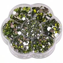 5000颗/盒,2毫米、3毫米、4毫米、5毫米、6毫米,5种尺寸,果冻糖果色,透明AB水晶珠,花形盒,圆形平底水钻,多色水晶宝石,非热熔DMC珠宝珠,玻璃石,3D钻石图案设计配件,闪亮美甲贴纸,适用于衣服、包包、鞋子、杯子、手机壳、手工艺品、DIY装饰。 - AB Colors - 查看 75