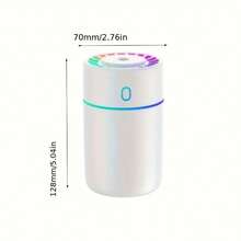 1pc Colorful Mini Humidifier, Two-In-One Smart Car Humidifier And Aroma Lamp, USB Powered, Equipped With Seven-Color Ambient Light, Car Air Freshener, Portable Essential Oil Diffuser, Suitable For Various Occasions. - Multicolor - View 5