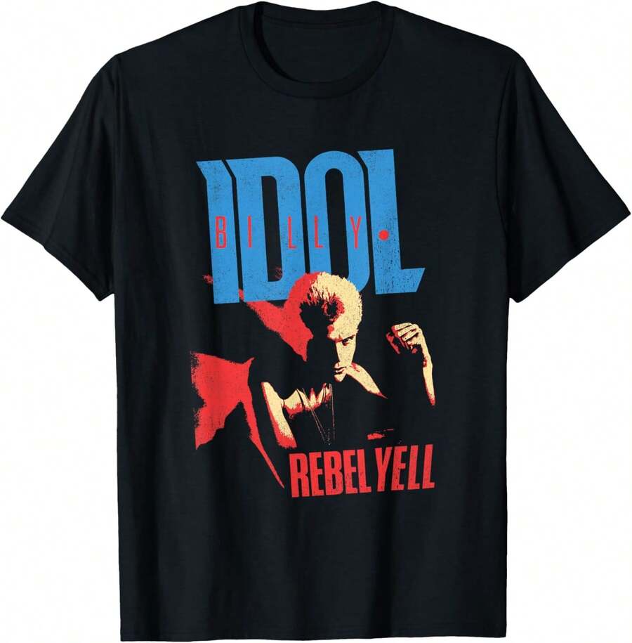 Billy Idol - Rebel Yell Tracklist T-Shirt - Black - View 1