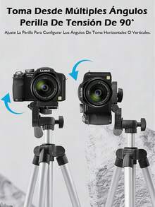 Trípode portátil multifuncional  + soporte para teléfono + bolso de transporte, adecuado para cámara/teléfono inteligente/GoPro - 2 piezas - Ver 9