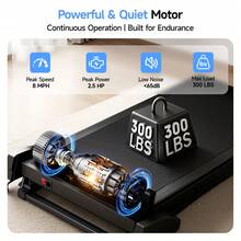 YPOO Folding Treadmill For Home Use, Walking Pad With Auto Incline Up To 15%, 8 MPH Running Speed, Auto-Folding Compact Design, 300 LB Weight Capacity, Under Desk Treadmill For Small Spaces - 查看 7