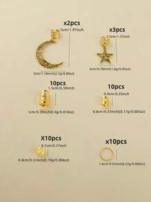 45pcs Women's Dreadlocks Star And Moon Combination Hair Rings Moon Star Braid Hair Clips Fashion Personalized Hair Accessories Braid Decoration Metal Pendant Y2K Party Punk Gifts Suitable For Girls And Women Great For Prom And Party Music Festival Women's Hair Accessories Accessories Leprechaun Party Hair Clip Holiday Party Dress-Up Hair Accessories Golden Accessories Metallic Finish,Gifts,Travel,Gifts For Women,Hair Stuff,Stocking Stuffers,Stocking Stuffers,Stocking Fillers,Stocking Stuffers For Women,Stocking Fillers Women,Christmas Gifts,Gifts,Christmas Stocking Fillers,Gifts For Women,Gift,Christmas Gift,Stocking Stuffers For Adults,Stocking Fillers For Adult,Hair Stuff,Women's Accessories,Stocking Stuffer,Coming-Of-Age Hair Accessory,Christmas Hair Accessories,Gift Ideas For Women,Beauty Stocking Fillers,Christmas Gifts For Women - Multicolor - View 7