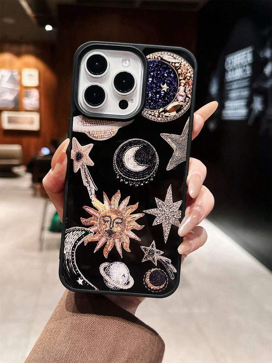 星形图案,兼容 15 Pro Max;时尚多彩银色高端保护壳,兼容 16/11/13 Pro/15 Pro/15/13 Pro Max;防摔材质,兼容 14/13/12;全包式,兼容 12 Pro Max - 彩色 - 查看 1