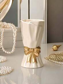 Bình hoa WLGRANJIA Bow, Bình trang trí nhà màu trắng, Bình hoa phong cách Bohemian màu trắng, Bình hoa lý tưởng để đặt trên kệ. - Nhiều màu - Xem 5