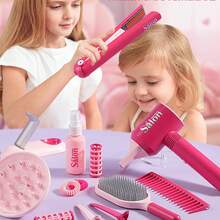 45/49件套儿童美发造型过家家玩具套装，角色扮演和沙龙换装玩具，送给女孩的完美生日礼物。惊喜礼物！ - 彩色 - 查看 4