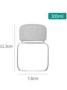 1个/2个装便携式外带玻璃咖啡杯水瓶，带盖牛奶杯饮水杯，耐热茶杯，家用厨房日常密封旅行杯 - 彩色 - 查看 11