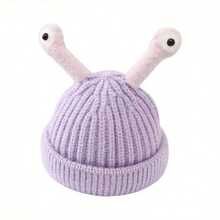 Snail Antenna Hat – Soft Knit Winter Cap For Boys & Girls, Unisex Cozy Warm Hat With Fun Antenna Design, Perfect For Cold Weather - Orange - View 7