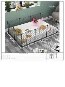 Easy Assembly Hamster Fence, Freely Assembled Small Animal Cage, Rabbit Fence, Indoor Home Use - Multicolor - View 12