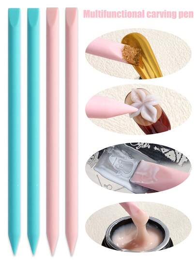 Dual-Ended Silicone Tool For Nail Art, Mixing Stick For Gel Polish, Non-Stick Spatula For Resin, DIY Jewelry Stirring Rods Manicure