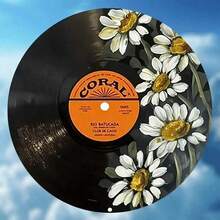 1pc Vintage Style 2D Flat Black Vinyl Record Wall Art - 8 Inch Round Metal Sign Plaque With Sunflower Design, Reusable Classic Decor For Home, Bar, Cafe, Club, Dorm - Great Gift For Music Lovers, Wall Decor Plaque | Retro Decor | Music Room Decor, Hole Pattern As Size Chart - No Frame Easy Hanging Decoration, Retro Kitchen Decor, 2D Flat Art, Pre-Drilled Holes, Random Hole Style - Metal Wall Art, Tin Signs, Vintage Metal Signs, Retro Wall Decor, Rustic Metal Art, Cool Metal Signs, Man Cave Decor, Garage Signs, Classic Metal Art, Unique Wall Art , Mother's Day, Father's Day Room Decor, Bathroom Deccor, Posters - 彩色 - 查看 5