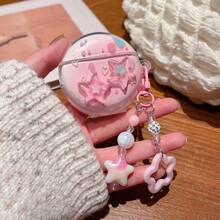 Ins Shiny Star Pendant Suitable For Huawei FreeBuds 5i/6i/7i Bluetooth Earphone Case, FreeBuds SE2/SE3/SE4/Clip2 Earphone Case, Minimalist Transparent FreeBuds Pro3/Pro4/Pro5 Earphone Cute Protective Case - Colorful Five-pointed Star + Pendant - View 6