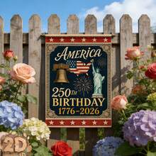1776-2026 USA 250th Anniversary Garden Flag Commemorative Double-Sided Printed Outdoor Flag Spring Revival, 30 X 45cm - 花園旗幟 - 查看 4