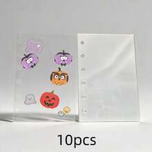 A6/A7/M5 Transparent PET Double-Sided Release Paper, Thick Hard Cover Sticker Book Divider Pages, PP Paper, Collage, Bubble Stickers, 3D Embossed Crystal Sticker Sheets, Sticker Refill Pack, Hard Cover Sticker Book, 3D Embossed Crystal Sticker Sheets - Clear - View 16