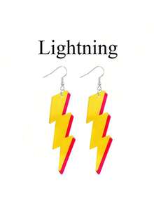 QYDCX 1 Pair Or 4 Pairs 80s Style Women Earrings, 90s Neon Earrings, Retro Earrings, Retro Teardrop Earrings, Fluorescent Party 80s Women Costume Jewelry Accessories - Fashion - View 16