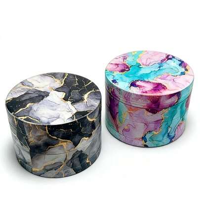 1pc 4-Layer Zinc Alloy Spice Grinder, 50mm - Ideal For Kitchen And Gifts, Spice Grinder