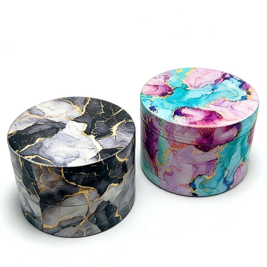 1pc 4-Layer Zinc Alloy Spice Grinder, 50mm - Ideal For Kitchen And Gifts, Spice Grinder - Multicolor - View 1