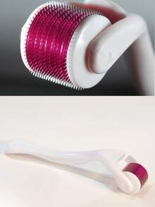 0.25毫米手动美容滚轮，540钛合金针美容滚轮，适用于头发、胡须、面部、身体、头皮，男女通用微针美容滚轮 - 彩色 - 查看 3