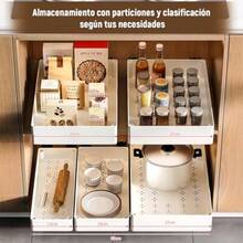 zxxKISFAM uego de 3 Organizador de Gabinete Extraes undidad de 40 Organizador de Cocina Caones Deizab para Cocina Organizador Alacenaorganizador de cocina - como en la foto - Ver 2