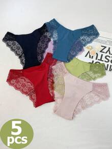 5/12-Piece Women's Mid-Rise Seamless Briefs - Soft Cotton-Blend Underwear High Elasticity, No-Roll Edges & Shape-Retaining Fit | Perfect For Daily Use, Office Commutes, Brunch Dates & Home Lounging, Essential Everyday Clothing That Matches Mid-Waist Jeans & Dresses | Elegant Minimalist Vibe, Thoughtful Gift For Her, Confidence-Boosting Comfort - Nhiều màu - Xem 2