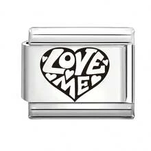 1件雕刻DIY意大利模块化手链，饰有动物、樱桃、爱心、星星元素，适合作为派对礼物送给朋友/情侣，适用于圣诞节、新年、万圣节、情人节，设计精美，不锈钢材质，本土制造，实用时尚，圣诞节和万圣节必备，沉稳的秋日色调，圣诞风格 - M286132 - 查看 17