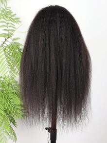 180% 密度 13x4 蕾丝前假发，卷曲直发，真人发预拔毛直发假发，适合女性，自然色，卷曲直发 Yaki 直发真人发假发 - 180% 密度假发，预拔毛假发，外观自然，易于打理，真人发假发，Yaki 直发设计，时尚风格，适合女性，自然外观，适合生日派对、婚礼（波波头假发 8-16 英寸） - SNatural - 查看 10