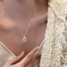 925 Sterling Silver Heart Pendant Necklace, Elegant & Luxury Style For Women, Hypoallergenic, Suitable For Daily Wear And Parties - Silver Heart - View 11